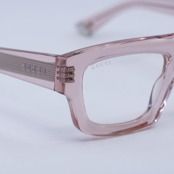?️ New Gucci GG1926S 015 Sunglasses - Transparent Pink Frame, Clear Lenses main image 7